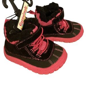 🪻 NWT Garanimals Black and Pink Toddler Sneaker Boots Size 3